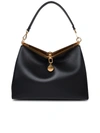 Etro 'small Vela' Black Shoulder Bag With Logo And Pegasus Charm In Black