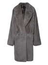 Blancha Long Gray Mink Fur In Grey