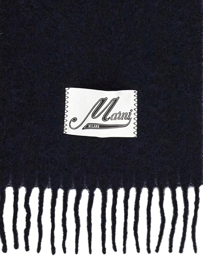 Marni Brushed Alpaca Scarf In Black