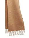 Max Mara Monogram Fringed-edge Cashmere Scarf In Cammello