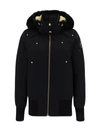 Moose Knuckles Gold Debbie Down Jacket In Blk W/blk S