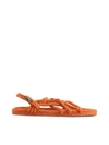 Nomadic State Of Mind Jc Crossed Sandals Shoes In Yellow &amp; Orange