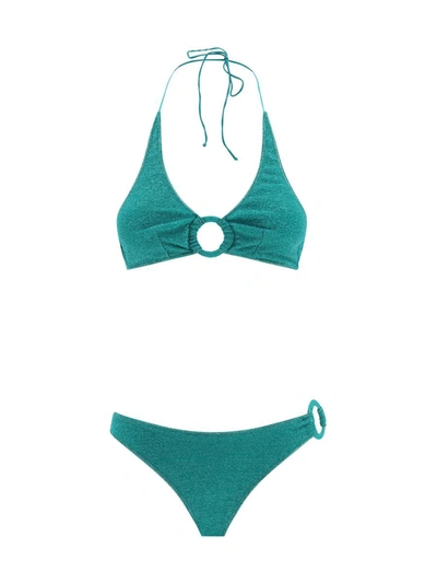 Oseree Lumiere Ring Swimsuit In Aquamarine