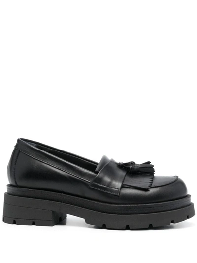 P.a.r.o.s.h 45mm Tassel-detail Leather Loafers In Nero
