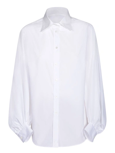 P.a.r.o.s.h Long Sleeve Cotton Shirt In White