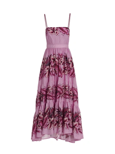 Pinko Floral-print Tiered Maxi Dress In Multi