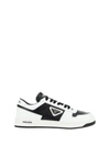 Prada Downtown Low-top Sneakers In Nero+bianco