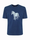 Ps By Paul Smith Mens Ss Tshirt Zebra In Blue