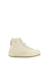 R13 Off-white Kurt High-top Sneakers In Ecru