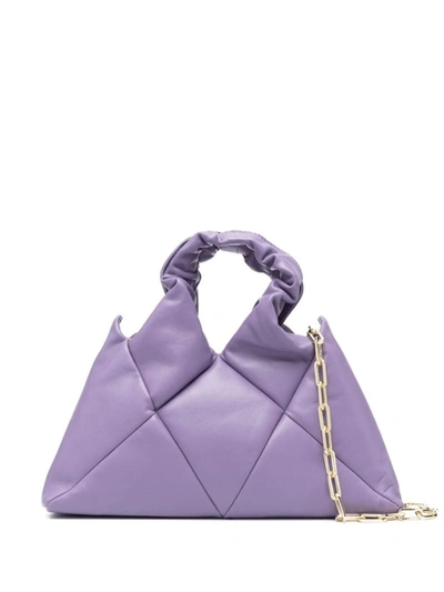 Reco Didi Quilted Leather Tote Bag In Purple