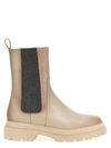Santoni Forrester Ankle Boots In Beige