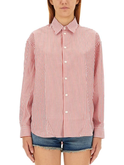 Sporty And Rich Shirt With Stripe Pattern In Multicolour