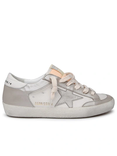 Golden Goose Superstar Trainers In White Leather In Beige