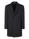 Tagliatore Single-breasted Black Coat In Black