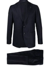 Tagliatore Double-breasted Dinner Suit In Blue