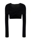 The Andamane Lea Open Back Cropped Top In Black
