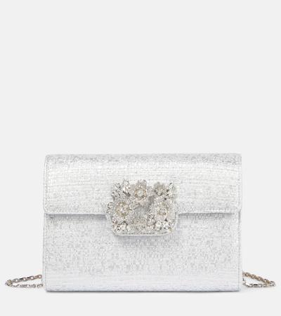 Roger Vivier Embellished Shoulder Bag In Silver