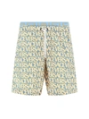 Versace Logo-print Swim Shorts In Azzurro+avorio