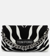 Tom Ford Label Mini Velvet Shoulder Bag In Multicoloured