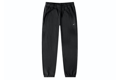 Pre-owned Nike Solo Swoosh Fleece Pants Black/white