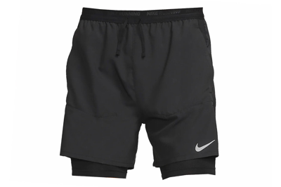 Pre-owned Nike Stride Dri-fit 5" Hybrid Running Shorts Black