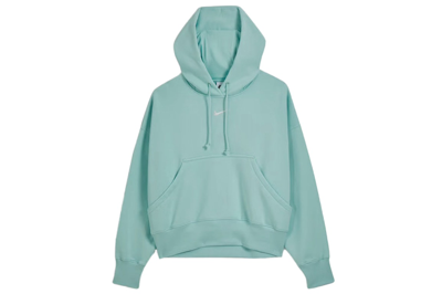 Pre-owned Nike Women's Oversized Pullover Hoodie Jade Ice/sail