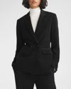 Rag & Bone Tessa Japanese Crepe Blazer In Black