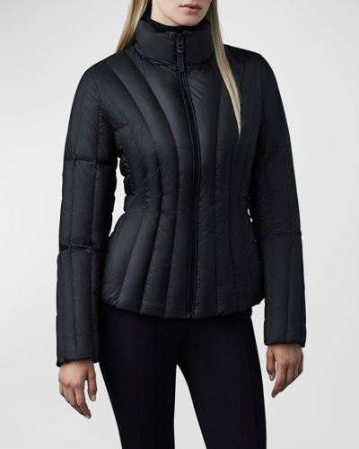 Mackage Lany Light-down Vertical Quilted Puffer Jacket In Black