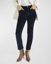Rag & Bone Wren Slim-straight Corduroy Pants In Salute
