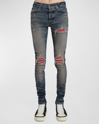 Amiri Kids' Boy's Distressed Light Wash Jeans In Vintage In