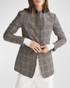 Rag & Bone Paloma Plaid Japanese Cotton Blazer In Blackpld