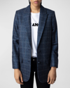 Zadig & Voltaire Viva Car Shimmer Blazer In Encre