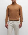 Neiman Marcus Men's Cashmere Turtleneck Sweater In Camel