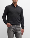 Neiman Marcus Men's Cashmere V-neck Sweater In Carbone