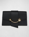 STRATHBERRY CRESCENT FLAP LEATHER CHAIN SHOULDER BAG