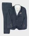 Appaman Boys' Two Piece Stretchy Mod Suit - Little Kid, Big Kid In Navy Glen Plaid