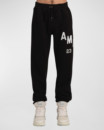 Amiri Kids' Boy's Logo-print Sweatpants In Black