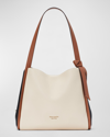 Kate Spade Knott Large Colorblock Pebbled Leather Shoulder Bag In Allspice Cake