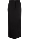 Alexander Wang Logo-embroidered Pencil Skirt In Black