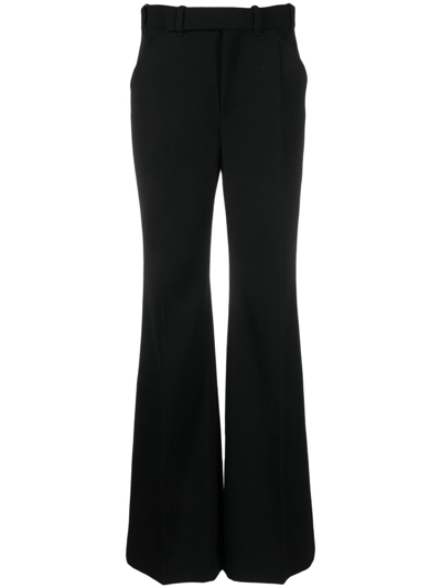 Chloé Wide-leg Wool Trousers In Black