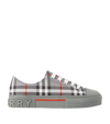 BURBERRY KIDS COTTON CHECK SNEAKERS