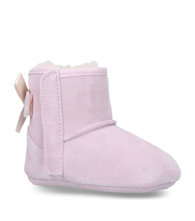 Ugg Kids Suede Jesse Bow Ii Boots In Pink