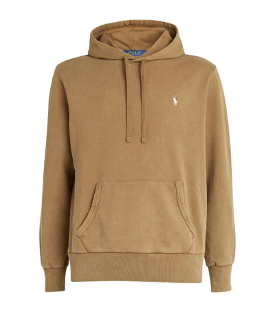 Polo Ralph Lauren Cotton Polo Pony Hoodie In Brown
