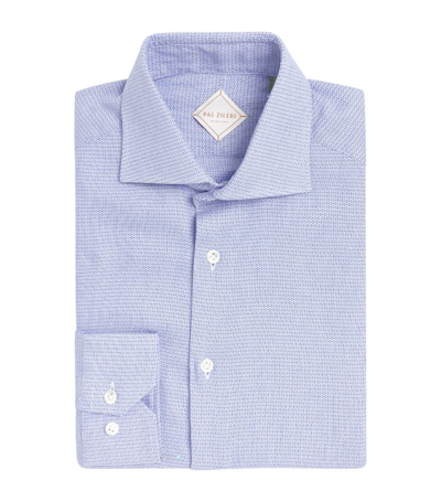 Pal Zileri Striped Cotton Shirt In Blue