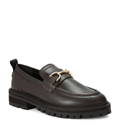 Kg Kurt Geiger Womens Brown Morgan Horsebit-chain Leather Loafers