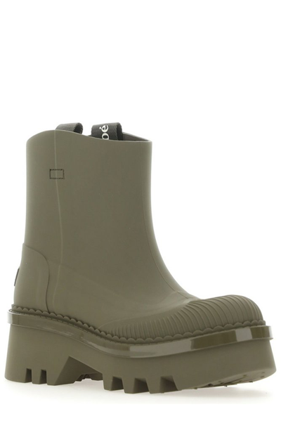 Chloé Raina Rain Boots In Green