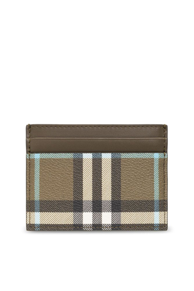 Burberry Checked Card Holder In Multi