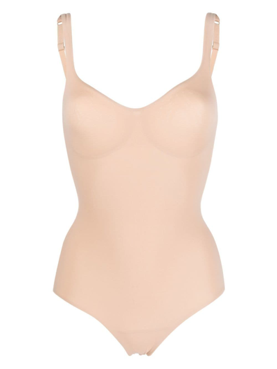 Wolford Shaping String Bodysuit In Powder