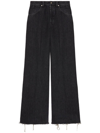 Gucci Mid-rise Wide-leg Jeans In Black