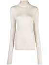 Wild Cashmere Fine-knit Rolle-neck Jumper In Beige
